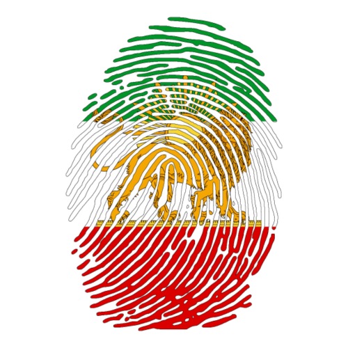 Iranian Finger Print Flag - Men's Premium T-Shirt