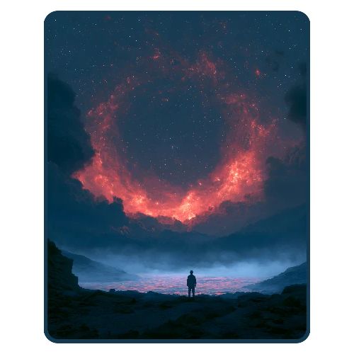 Supernova Reflection Space Scene - Men's Premium T-Shirt