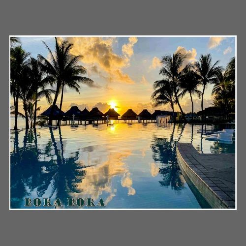 Bora Bora Island Paradise Travel Advertising Print - Men's Premium T-Shirt