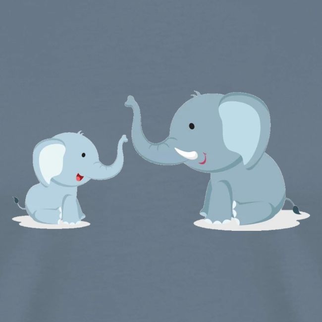 Father and Baby Son Elephant