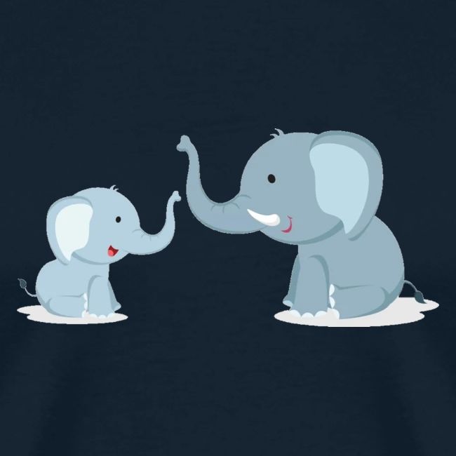 Father and Baby Son Elephant