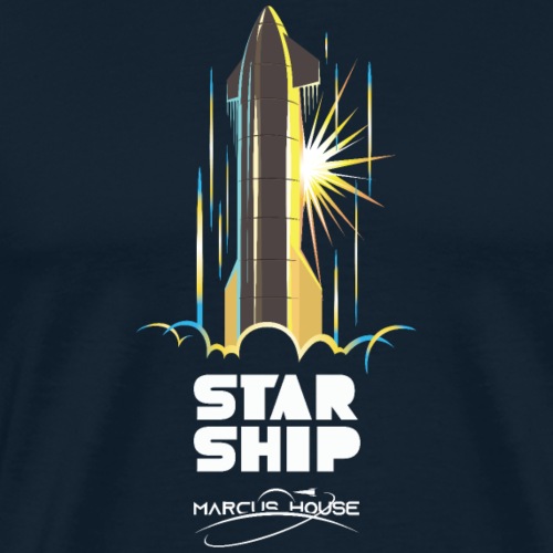 StarShip Earth - Dark - With Logo - Men's Premium T-Shirt