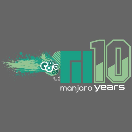 Manjaro 10 years splash - Men's Premium T-Shirt