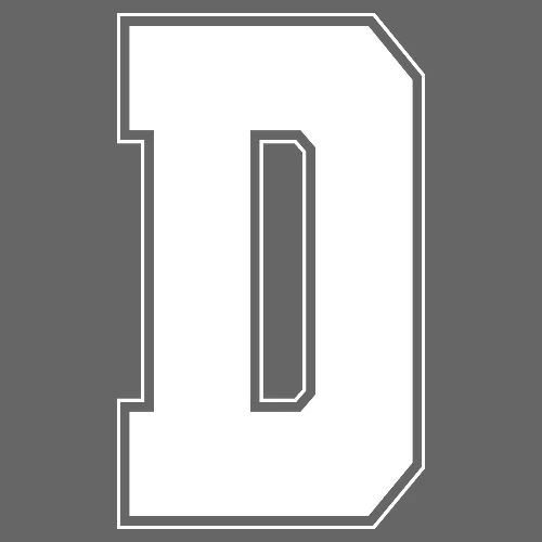 White Letter D – Varsity Alphabet Monogram - Men's Premium T-Shirt