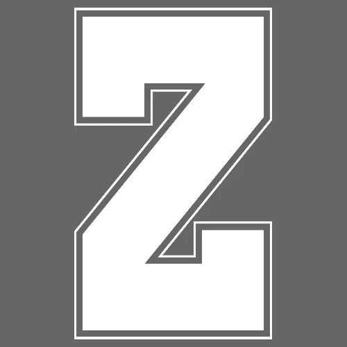 White Letter Z – Varsity Alphabet Monogram - Men's Premium T-Shirt