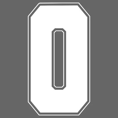 White Letter O – Varsity Alphabet Monogram - Men's Premium T-Shirt