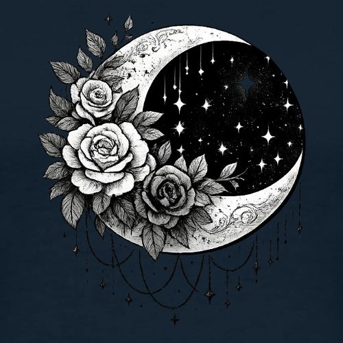 Crescent Moon Floral - Men's Premium T-Shirt