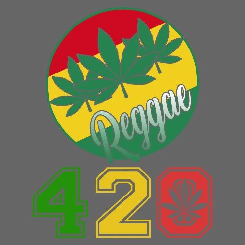 Lively 420 Reggae Ganja Weed Marijuana Design - Men's Premium T-Shirt