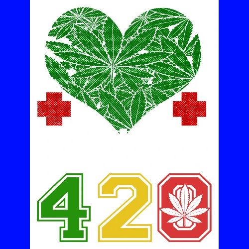 Lulzworthy 420 Medical Herb Weed Marijuana Design - Men's Premium T-Shirt