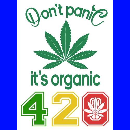 Joshing 420 Organic Herb Weed Marijuana Design - Men's Premium T-Shirt
