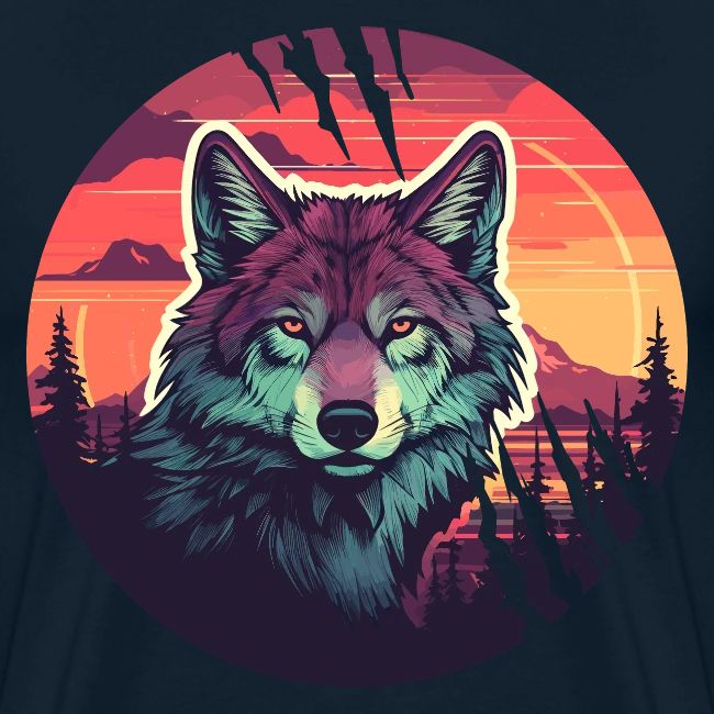 Colorful Wolf Stare