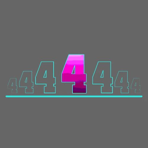 Number 4 in Magenta: Varsity Font - Men's Premium T-Shirt