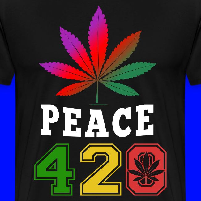 In Cheek 420 Peace & Herb Weed Marijuana Design