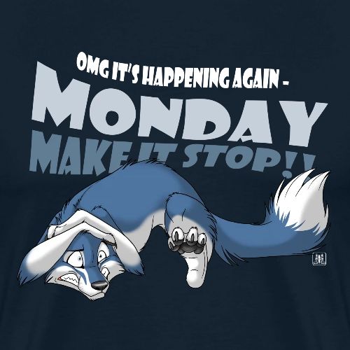Monday - Make it stop! (blue) - Men's Premium T-Shirt