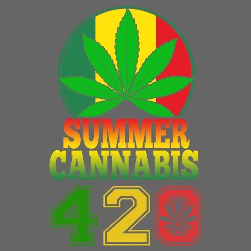 Enjoyable 420 Summer Smoker Weed Marijuana Design - Men's Premium T-Shirt
