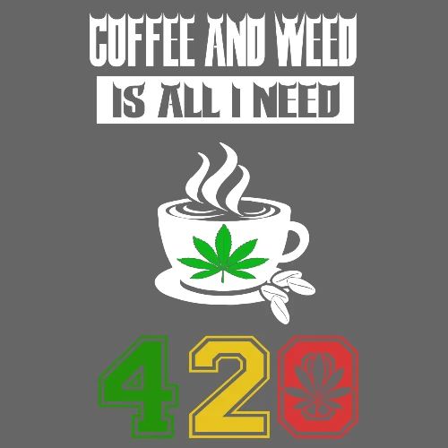 Laughable 420 Coffee Smoker Weed Marijuana Design - Men's Premium T-Shirt