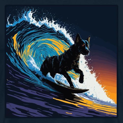 Black Dog Dawn Patrol - Men's Premium T-Shirt