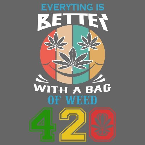 Comic 420 Better Herb Weed Marijuana Design - Men's Premium T-Shirt