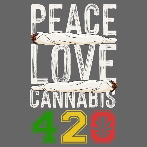 Zany 420 Love My Herb Weed Marijuana Design - Men's Premium T-Shirt