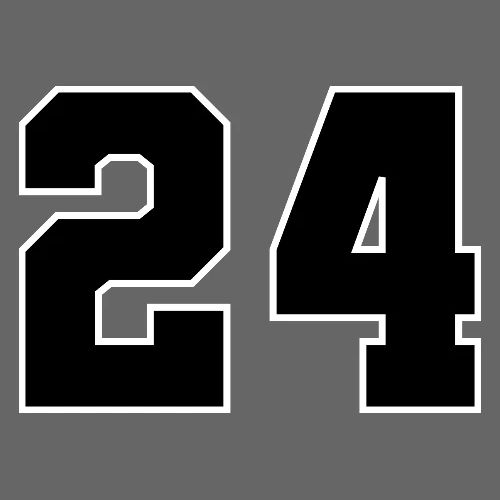 Varsity Number 24 College Font - Men's Premium T-Shirt