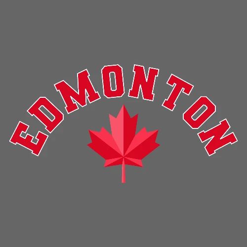 Edmonton with maple leaf - Men's Premium T-Shirt