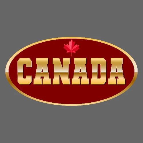 Canada in golden letters - Men's Premium T-Shirt