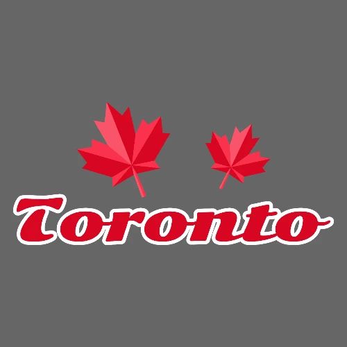Toronto with two red maple leaves - Men's Premium T-Shirt