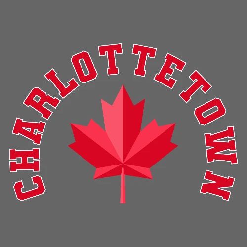 Charlottetown with maple leaf - Men's Premium T-Shirt