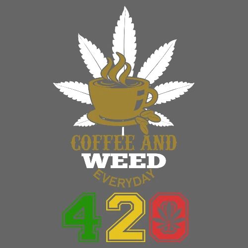 2024 420 Coffee & Smoke Weed Marijuana Design - Men's Premium T-Shirt