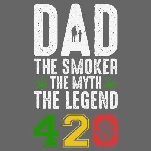 Gleeful Smoking dad The smoker the myth the legend - Men's Premium T-Shirt