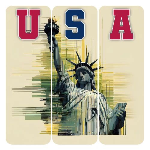 Art illustration of the Statue of Liberty - Men's Premium T-Shirt