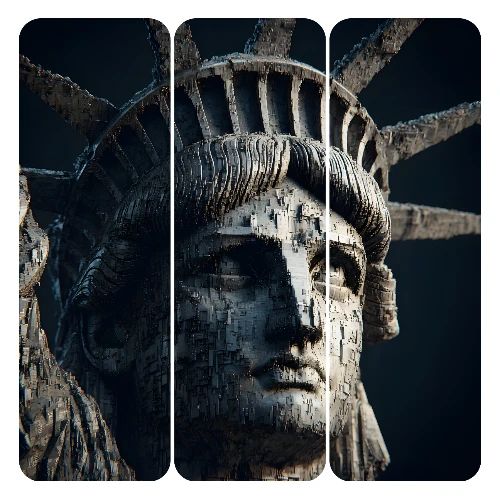 USA: Liberty in Shadows - Men's Premium T-Shirt