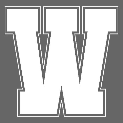 White Letter W – Varsity Alphabet Monogram - Men's Premium T-Shirt