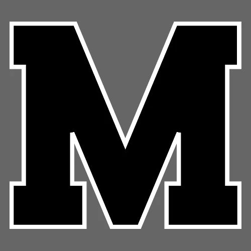 Varsity Letter M Collegiate Alphabet Art - Men's Premium T-Shirt