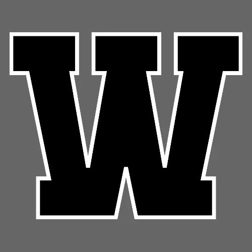 Varsity Letter W Collegiate Font Design - Men's Premium T-Shirt