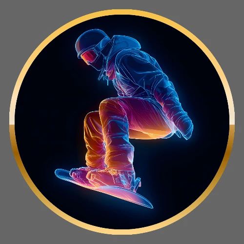 Snowboarding: Arctic Neon Leap - Men's Premium T-Shirt