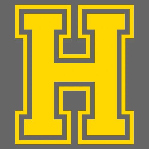 Letter H – Capital Athletic Alphabet Monogram - Men's Premium T-Shirt