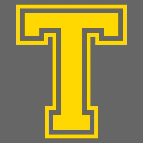 Letter T – Capital Athletic Alphabet Monogram - Men's Premium T-Shirt