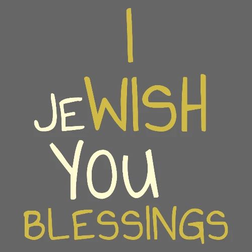 JeWISH You Blessings – Playful Word Art - Men's Premium T-Shirt
