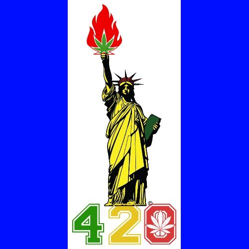 Humoristic 420 Liberty Herb Weed Marijuana Design - Men's Premium T-Shirt