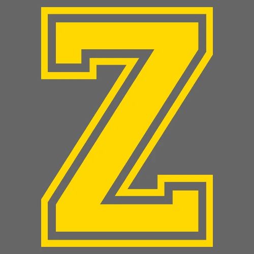 Letter Z – Capital Athletic Alphabet Monogram - Men's Premium T-Shirt
