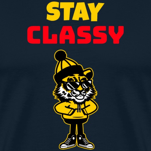 Stay Classy | Funny Cartoon T-Shirt - Men's Premium T-Shirt
