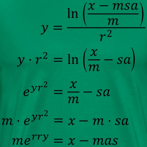 Merry x mas math equation - Men's Premium T-Shirt