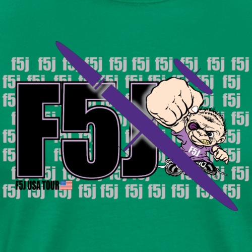 F5J Mascot - Repeating F5J Background - Men's Premium T-Shirt