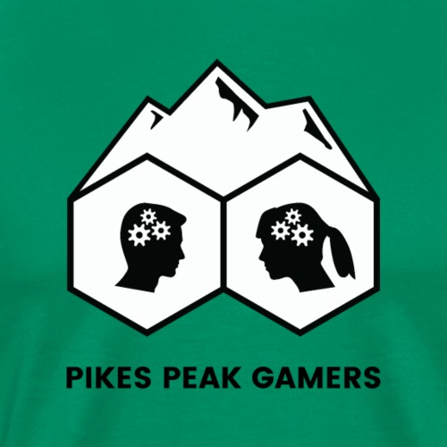 Pikes Peak Gamers Logo (Solid White) - Men's Premium T-Shirt