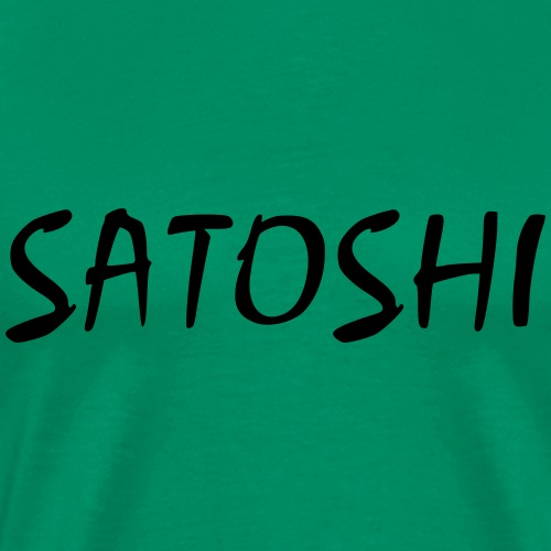 Satoshi only name stroke btc founder nakamoto - Men's Premium T-Shirt