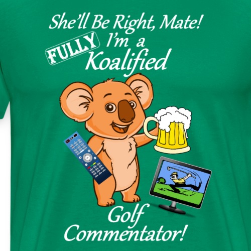 Golf Commentator - White Letters - Men's Premium T-Shirt