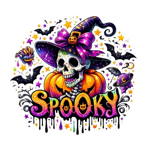 Halloween Collection - Witch Skull and Hat - Men's Premium T-Shirt