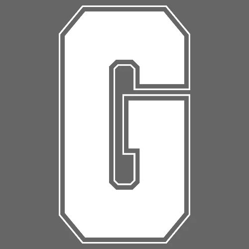 White Letter G – Varsity Alphabet Monogram - Men's Premium T-Shirt