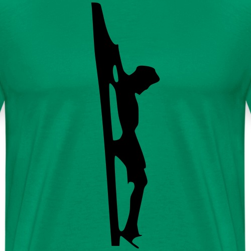 Jesus on cross black from the side - Men's Premium T-Shirt